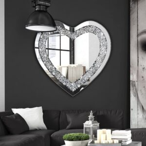 heart shape wall art mirror