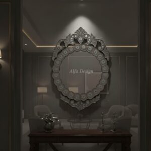 Round Venetian Modern Wall Mirror