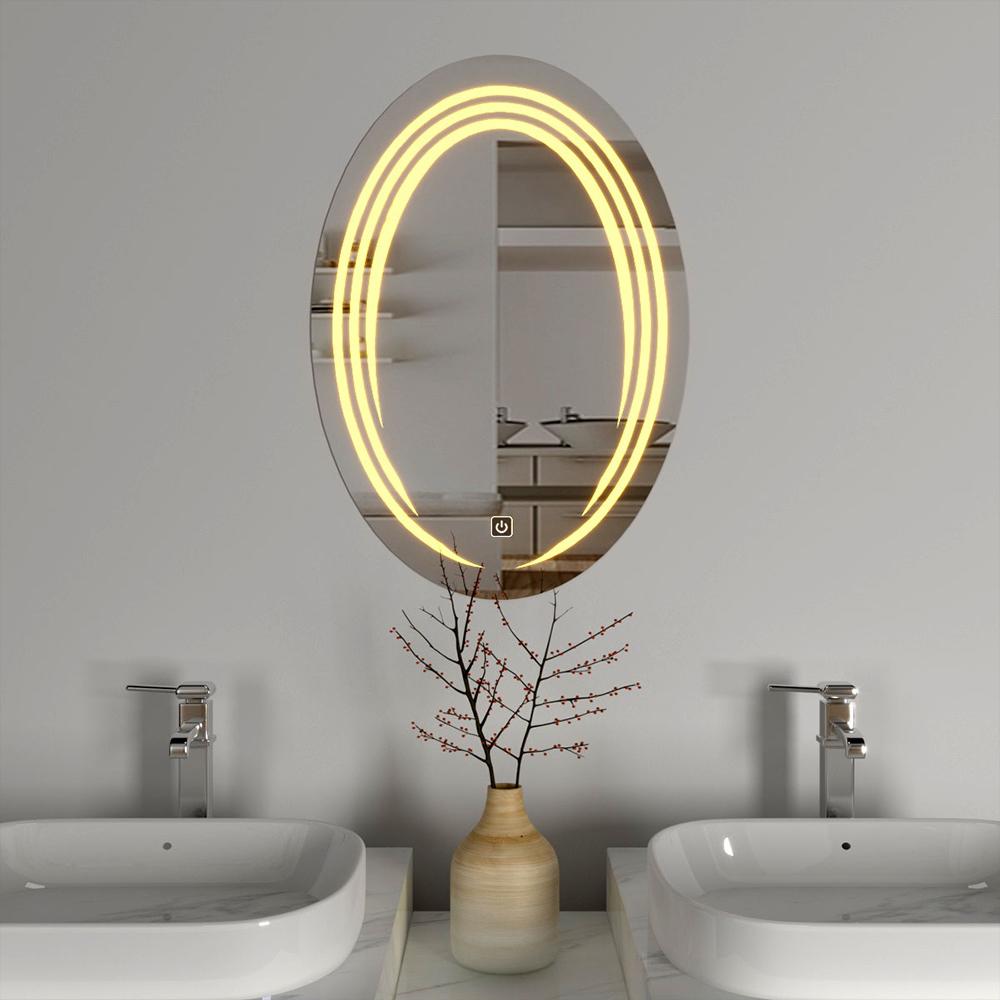 oval bathroom mirror