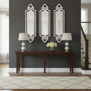 3 Pack Silver Mirrored Wrap Wall-Mounted Mirrors