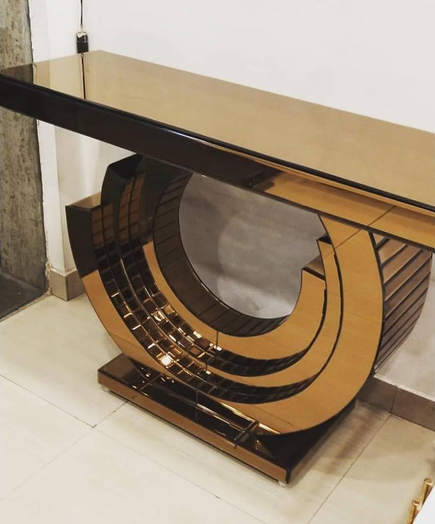 Modern Mirrored Console Table