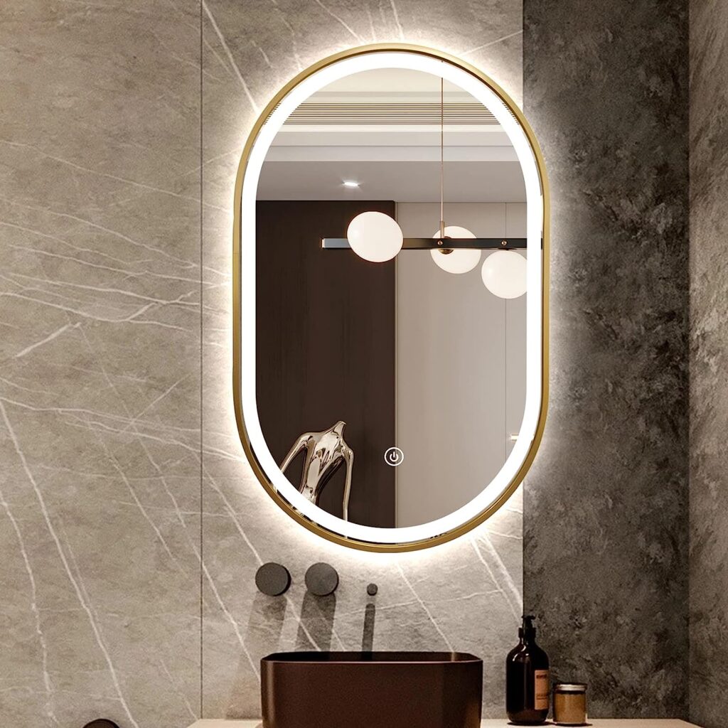 led oval mirror