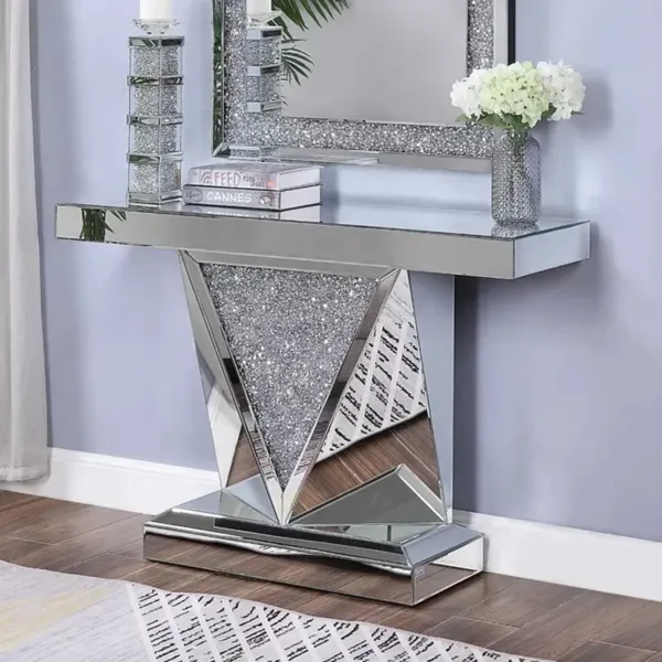 console table with mirror
