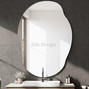 Irregular Frameless Bathroom Wall Mirror