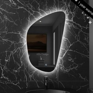 LED Backlite Irregular Bathroom Wall Mirror