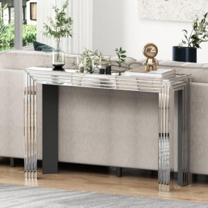 Line Design Mirror Console Table