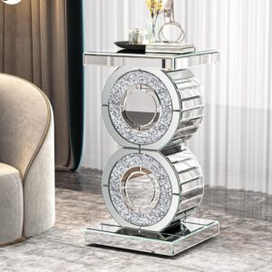 Mirrored End Table Crushed Diamond Coffee Table