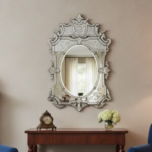 Antique Wall Mirror Italian Venetian-Inspired