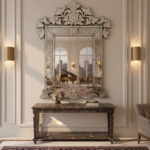 Antique Wall Mirror Venetian-Inspired
