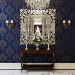 Square Antique Wall Mirror Italian Venetian-Inspired