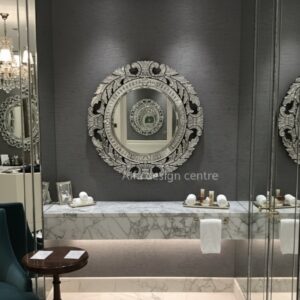 Round Venetian Antique Wall Mirror Italian Finished
