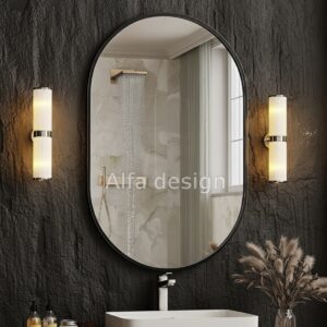 Capsule Wood Framed Wall Mirror