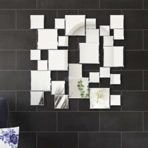 Square Bevelled Decor Mirror For Wall