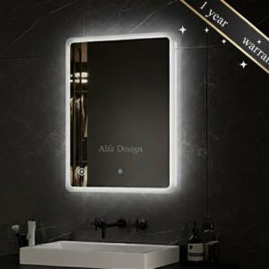 LED Rectangular Curve Bathroom Mirror