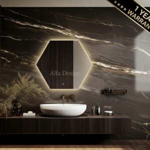 LED Hexagonal Backlite Mirror