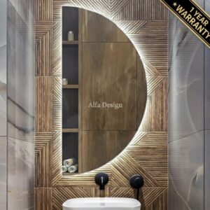 Half Circle LED Wall Mirror Backlite