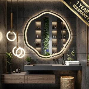 LED Irregular Round Frontlite Mirror