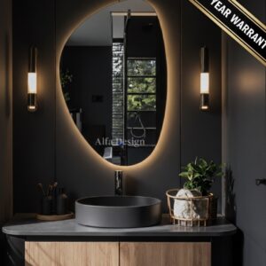 LED Irregular Drop Bathroom Wall Mirror