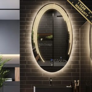 LED Oval Eclipse Wall Mirror