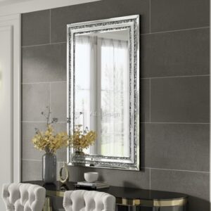 Crystal Parallel Design Wall Mirror 36″x24″inch