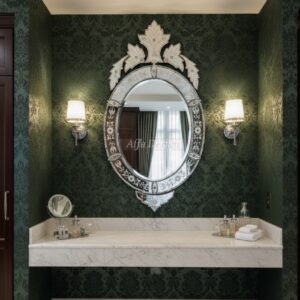 Oval Antique Wall Venetian Mirror