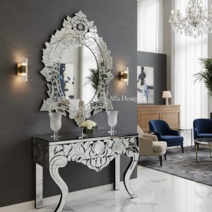 Venetian Console Table with Mirror