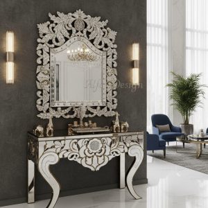 Venetian Console Table with Mirror