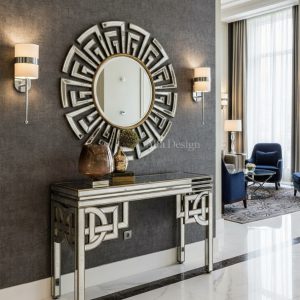 Contemporary Console Table with Mirror