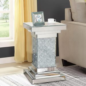 Pregaspor Silver Mirrored End Coffee Table