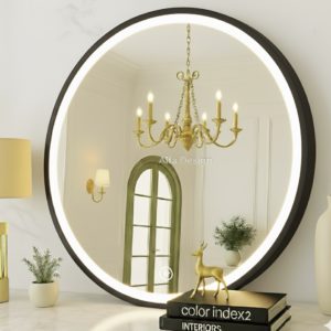 LED Framed Wall Round Mirror
